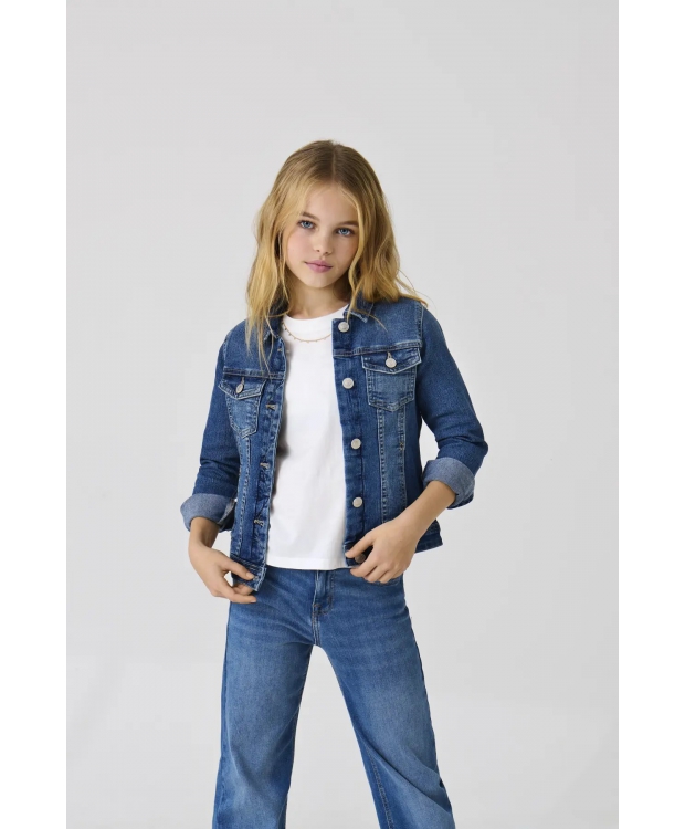 KIDS ONLY KOGSARA blå denim jakke til piger billede 1
