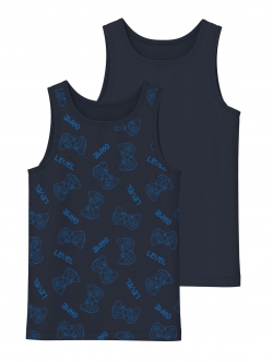 Name it 2-pak undertrøje/tank top i navy til drenge