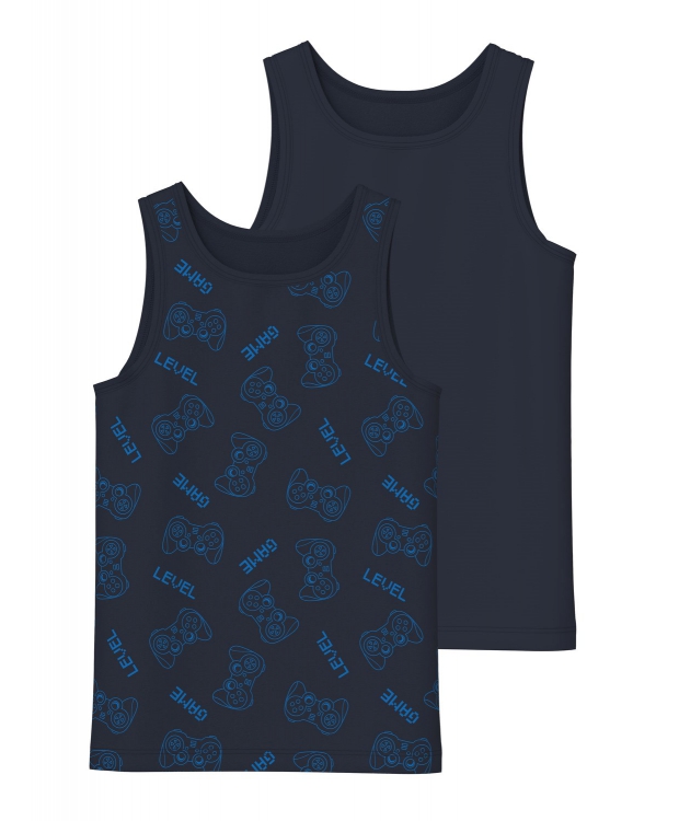 Name it 2-pak undertrøje/tank top i navy til drenge billede 1