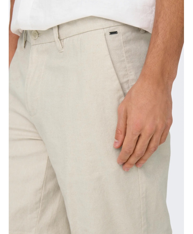 ONLY & SONS shorts i beige til herre billede 6