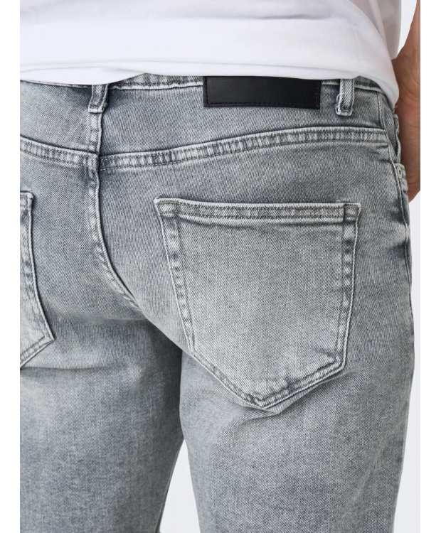 ONLY & SONS denim shorts i grå til herre billede 6