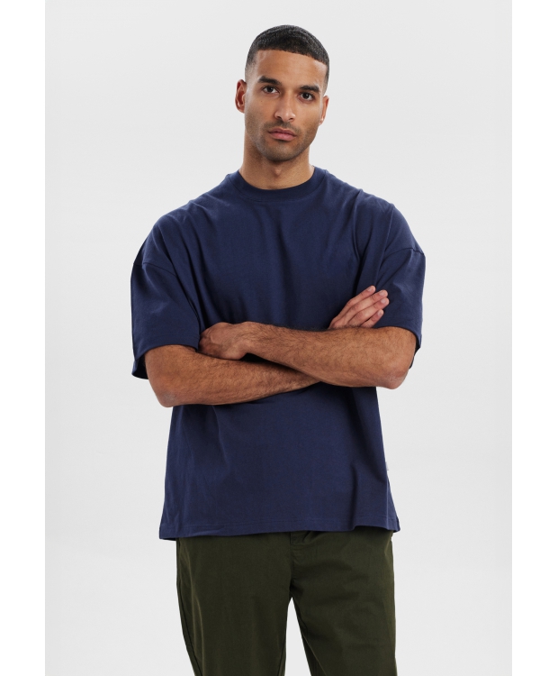 Resteröds oversized t-shirt i navy til herre billede 5