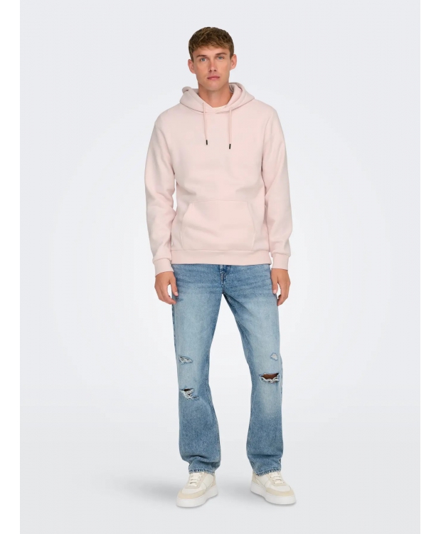 ONLY & SONS Hættetrøje i Barely Pink til herre billede 6