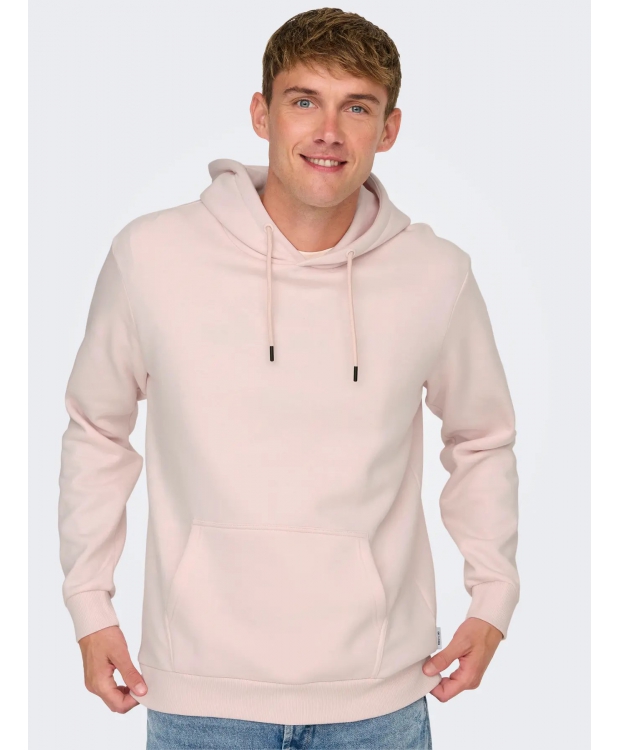 ONLY & SONS Hættetrøje i Barely Pink til herre billede 2