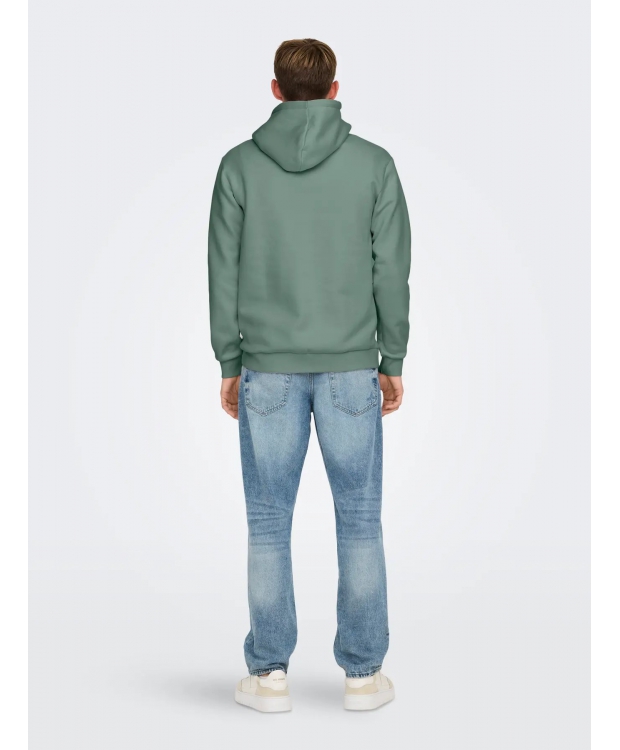 ONLY & SONS Hættetrøje i Iceberg Green til herre billede 4