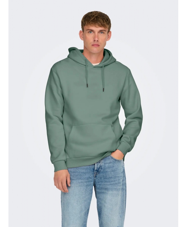 ONLY & SONS Hættetrøje i Iceberg Green til herre billede 2