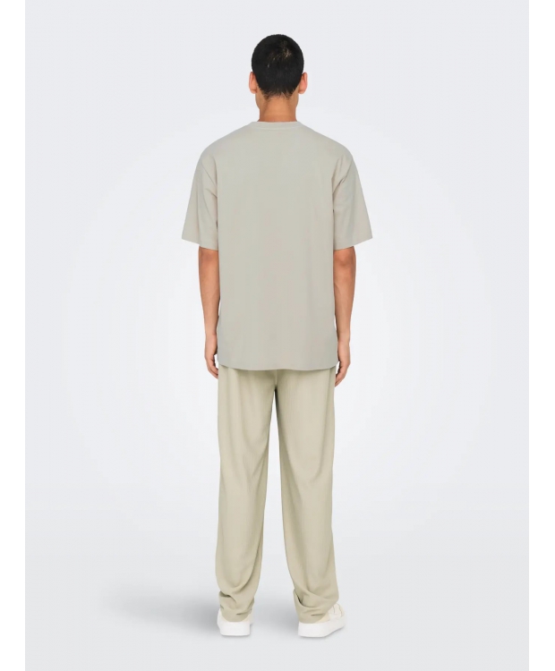 ONLY & SONS O-neck T-Shirt i Silver Lining til herre – Outlet billede 4