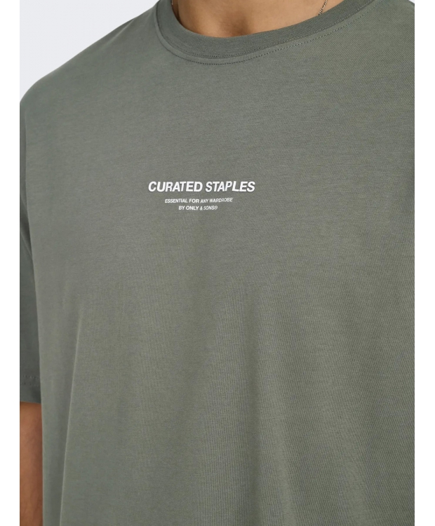ONLY & SONS O-neck T-Shirt i Castor Gray til herre billede 7