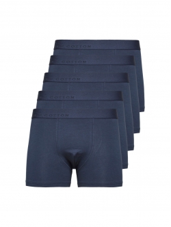 Selected 5pak økologisk bomulds boxershorts i navy til herre - OUTLET