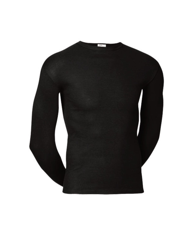 JBS sort langærmet T-shirt i bomuld til herre billede 2