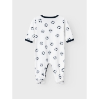 Name it pyjamas dragt i hvid m. fodbolde til børn