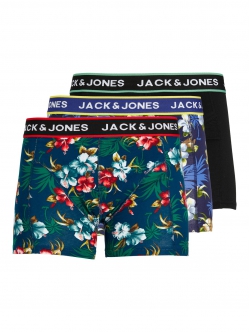 Jack & Jones 3pak printede underbukser/boksershorts i tre farver til herre