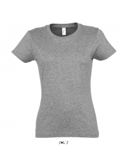 Sols faconsyet - T-Shirt i grå med rund hals til kvinder - OUTLET