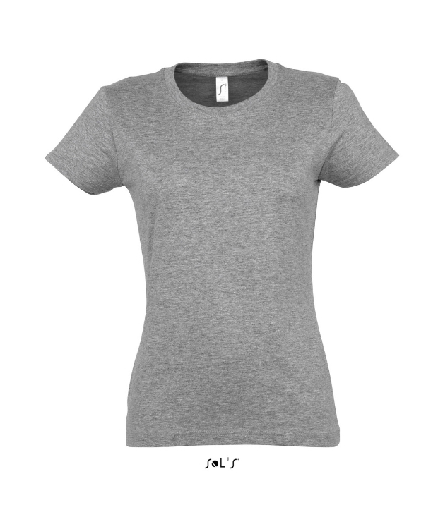 Sols faconsyet - T-Shirt i grå med rund hals til kvinder - OUTLET billede 1