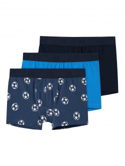 Name it 3-pak boxershorts/underbukser i blå med fodbolde til drenge