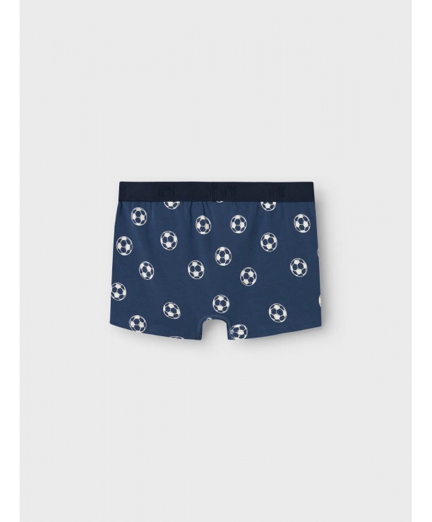 Name it 3-pak boxershorts/underbukser i blå med fodbolde til drenge billede 2