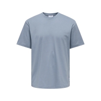 ONLY & SONS t-shirt i Flint Stone til herre | Relaxed fit |