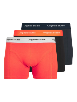 Jack & Jones 3pak boksershorts i multifarvet, sort og rød til herre