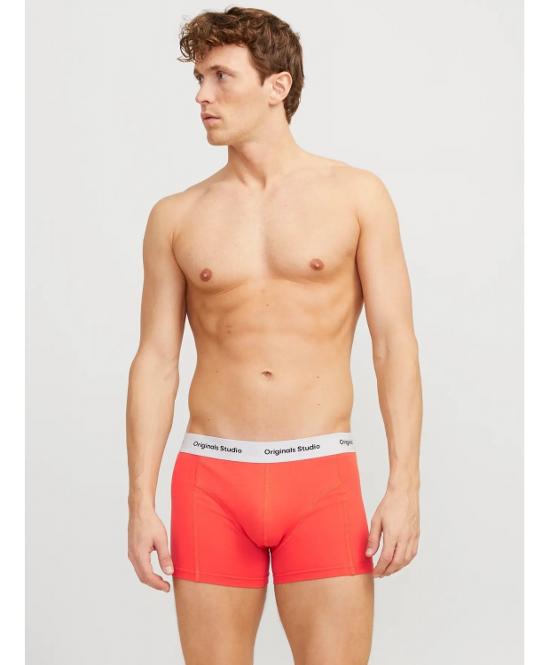Jack & Jones 3pak boksershorts i multifarvet, sort og rød til herre billede 2
