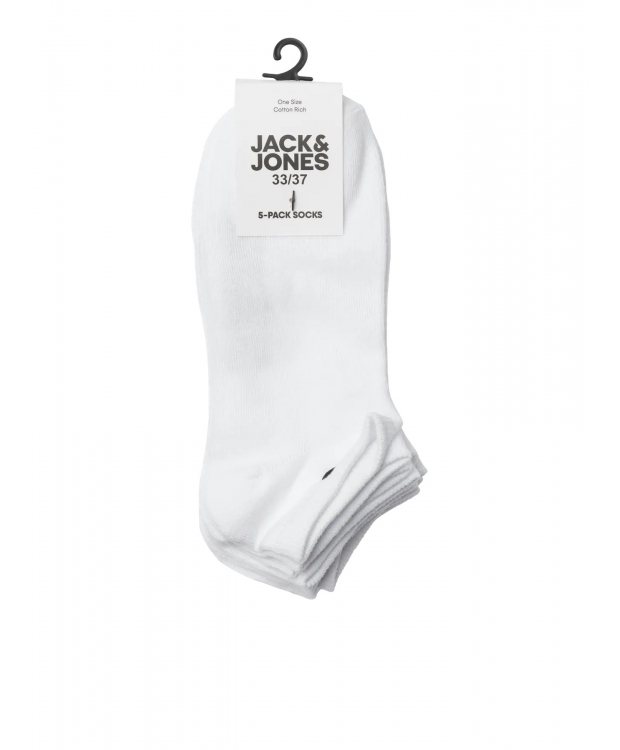Jack & Jones Junior 5-pak ankelsokker i hvid til drenge billede 2