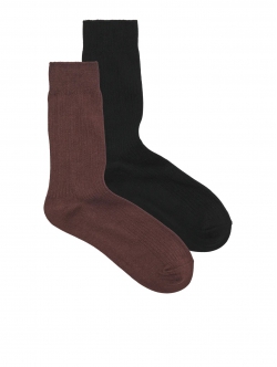 Jack & Jones 2pak Premium sokker i sort og brun til herre