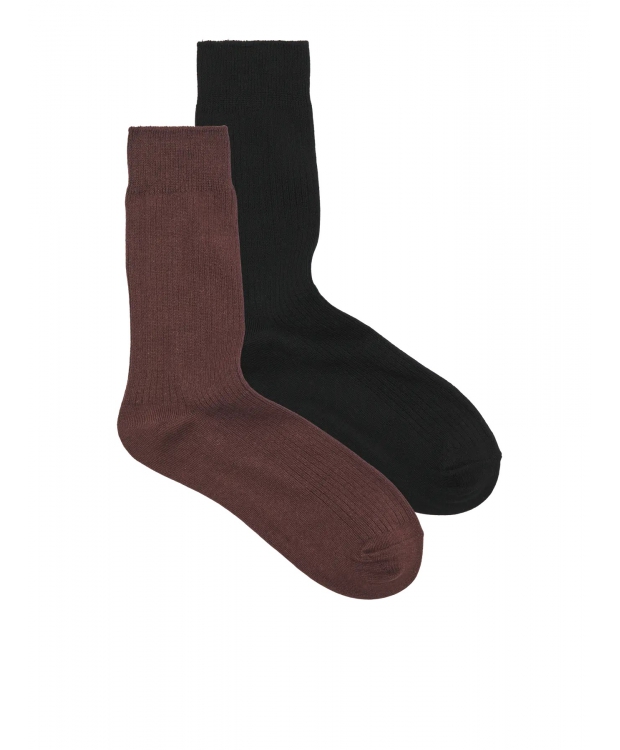 Jack & Jones 2pak Premium sokker i sort og brun til herre billede 1