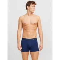 Jack & Jones 3-pak bambusboksershorts i blå nuancer til herre