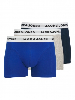 Jack & Jones 3pak multifarvet boksershorts med hvid linning til herre