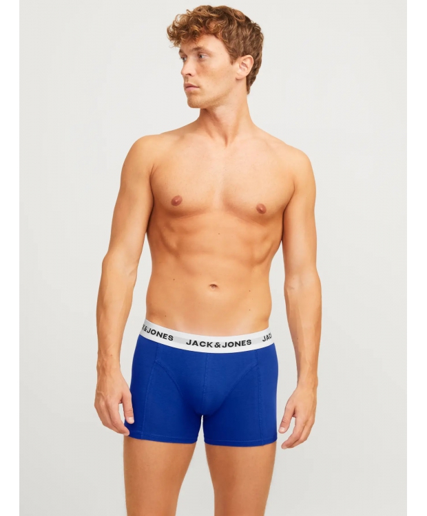 Jack & Jones 3pak multifarvet boksershorts med hvid linning til herre billede 2