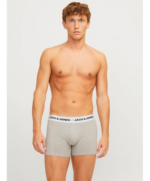 Jack & Jones 3pak multifarvet boksershorts med hvid linning til herre billede 5
