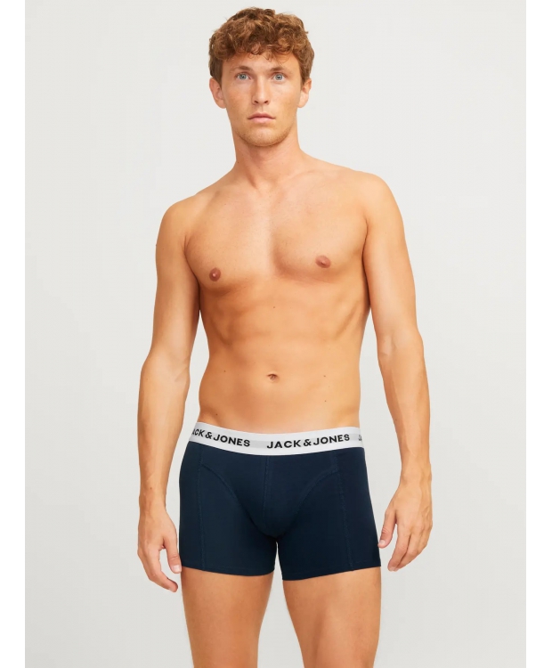 Jack & Jones 3pak multifarvet boksershorts med hvid linning til herre billede 6