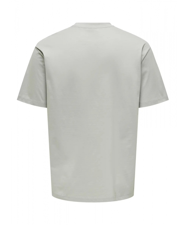 ONLY & SONS t-shirt i Mirage Gray til herre | Relaxed fit | billede 4