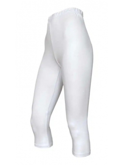Festival hvide bambus-caprileggings 3/4 til kvinder