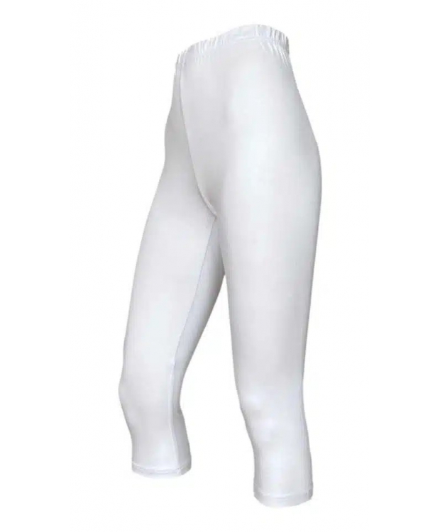 Festival hvide bambus-caprileggings 3/4 til kvinder billede 1