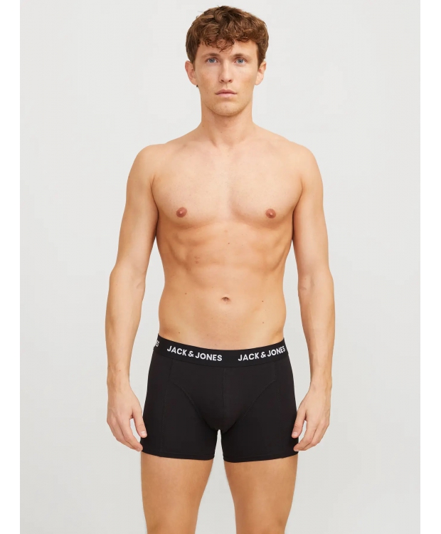 Jack & Jones 3pak boksershorts i sort med lilla farvet linning til herre billede 7