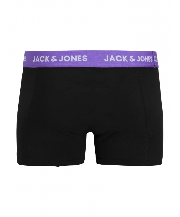 Jack & Jones 3pak boksershorts i sort med lilla farvet linning til herre billede 8