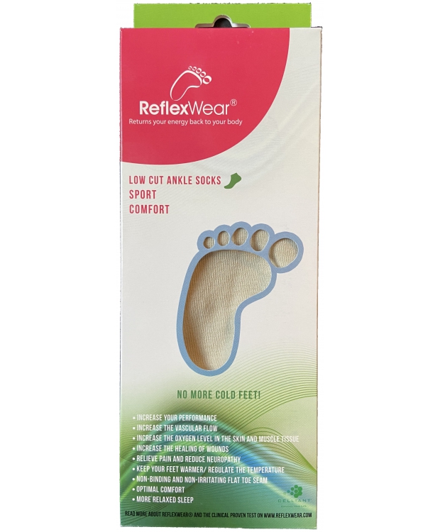 ReflexWear® Comfort & Diabetes "Low Cut"  unisex tynde ankelstrømper i neutral farve billede 2