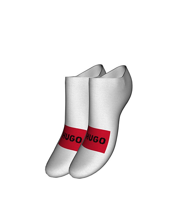 HUGO 2pak footies i hvid m. box logo til kvinder - OUTLET billede 3