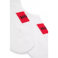 HUGO 2pak footies i hvid m. box logo til kvinder - OUTLET