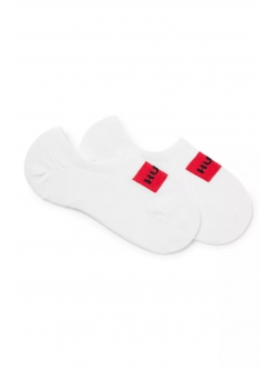 HUGO 2pak footies i hvid m. box logo til kvinder - OUTLET