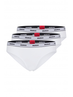 HUGO 3pak briefs i hvid til kvinder - OUTLET