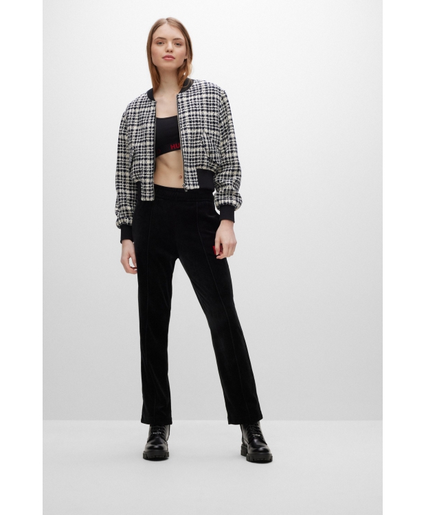 HUGO sporty-bh/top med logo i sort til kvinder - OUTLET billede 5