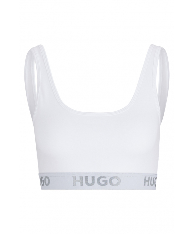 HUGO sporty-bh/top med logo i hvid til kvinder - OUTLET billede 1