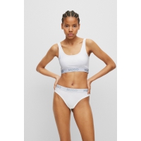 HUGO sporty-bh/top med logo i hvid til kvinder - OUTLET