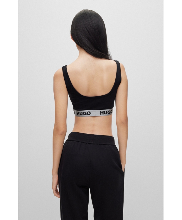 HUGO sports-bh i sort m. logo til kvinder - OUTLET billede 5