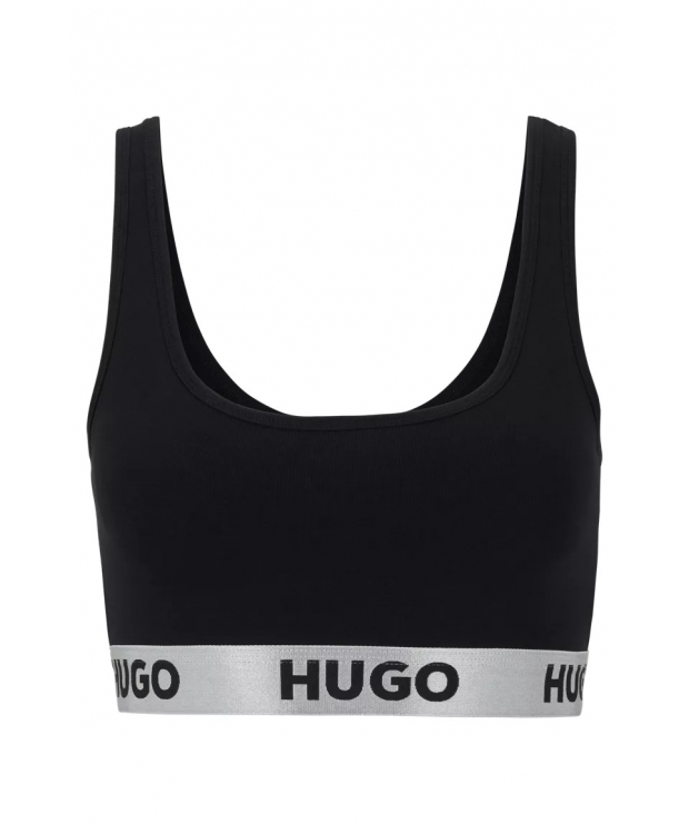 HUGO sports-bh i sort m. logo til kvinder - OUTLET billede 1