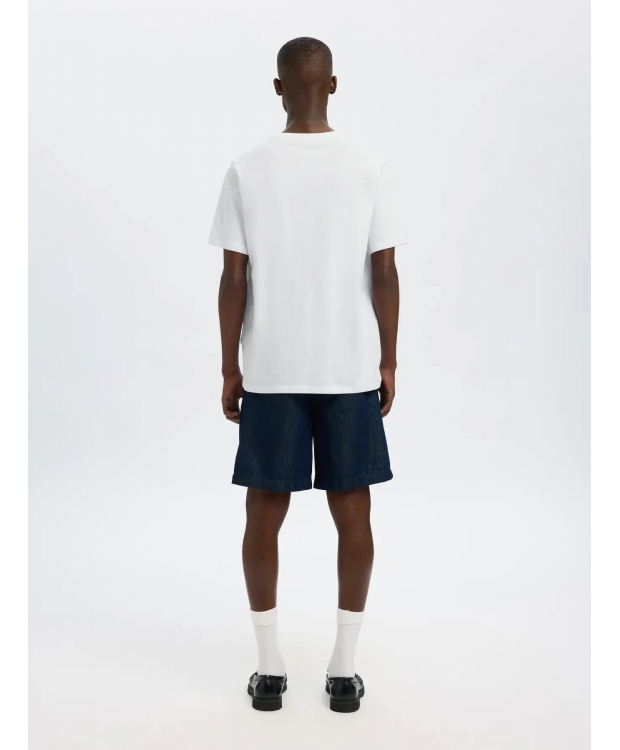 Selected kortærmet t-shirt, økologisk bomuld, i hvid til herre. billede 3