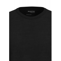 Selected kortærmet t-shirt, økologisk bomuld, i sort til herre.