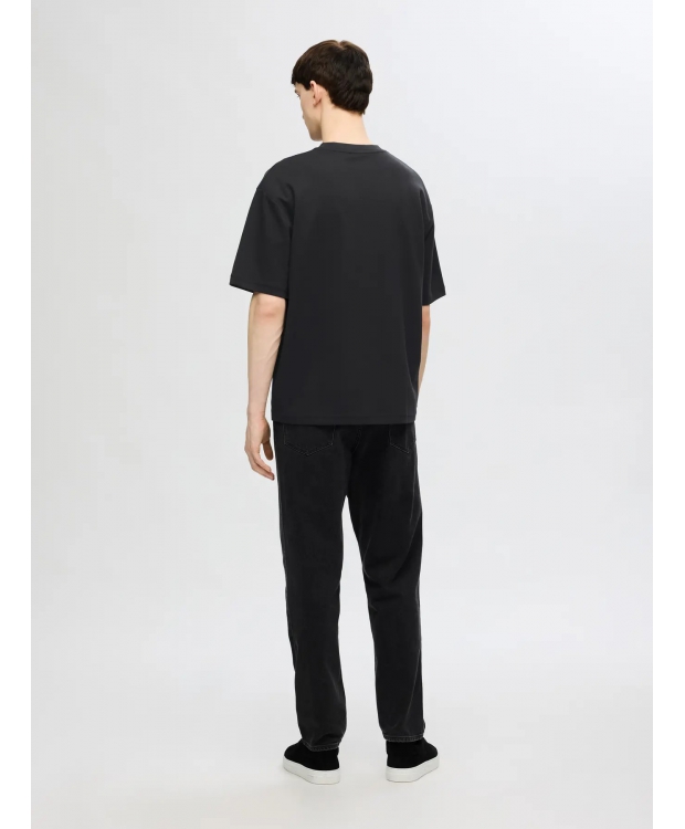 Selected 3pak t-shirt med rund hals i sort til herre billede 4
