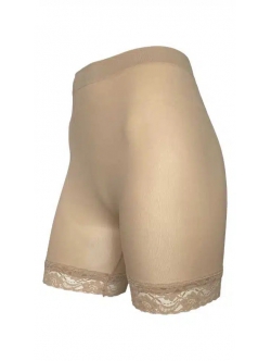 Festival Microfiber shorts i nude med blondekant til kvinder